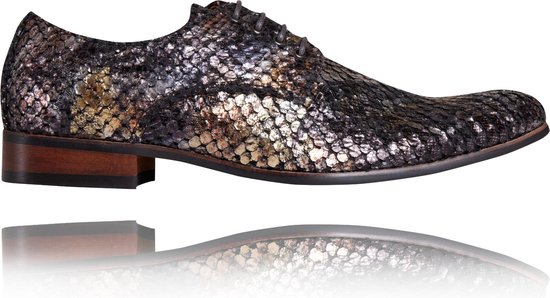 Sparkie Elegance - Maat 39 - Lureaux - Kleurrijke Schoenen Voor Heren - Veterschoenen Met Print
