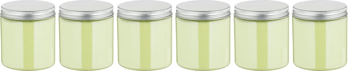 Goedkoopste Scrubzout Fresh Ginger - 300 gram - Pot met aluminium deksel - set van 6 stuks - Hydraterende Lichaamsscrub