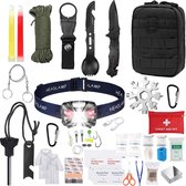 Noodpakket Rampenrugzak - Oorlog - Denk Vooruit - Hechtset - Survival Kit Outdoor - Zwart