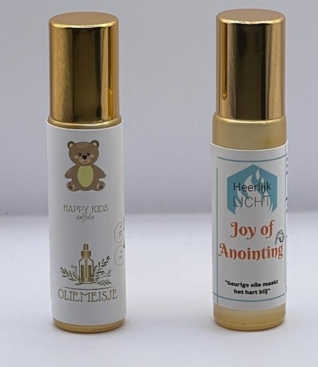 Goedkoopste Oliemeisje Bijbelse zalfolie pakket Joy Happy Kids & Joy of anointing Etherische olie