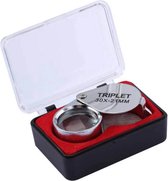 Jumada's - 30X zoom - 21mm Juweliers Vergrootglas - Triplet Draagbaar, Zilver Loep voor Sieradenwinkels
