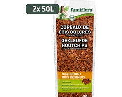 Famiflora gekleurde houtchips (100 l) pinus maritima - 2 x 50L