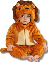 Combinaison Animaux marron lion pour Bébés et enfants en bas âge: combinaison, pyjama et barboteuse en flanelle douce – Sûr et confortable pour les Enfants de 6 à 18 mois