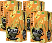 Clipper Happy Mondays - Infusion bio citron gingembre & poivre noir 4 x 20 - (4 paquets de 20 sachets de thé, total 80 sachets de thé)