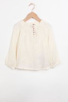 Sissy-Boy - Off-white cropped blouse met embroidery