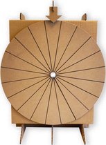 Kartonnen bedrukt rad van fortuin - Klein diameter 50 cm - Duurzaam Karton - KarTent