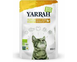 14x Yarrah Bio Kattenvoer Kip 85 gr
