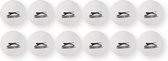 Discountershop Witte Tafeltennisballen voor Buiten - Kunststof - 4cm Diameter - 2x6st - Geschikt voor Sport, Tuin en Beerpong