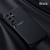 Coque de téléphone magnétique en cuir de Luxe , Zwart pour Samsung S24 Ultra , Protection Extra contre les chutes