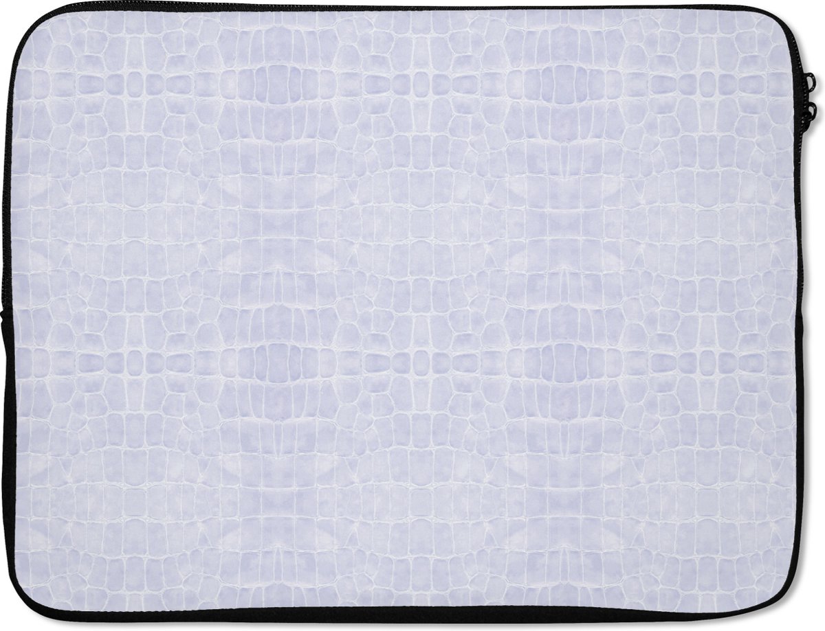 Laptophoes - Leer print - Blauw - Dieren - Laptop - 15 6 Inch - Laptopcase