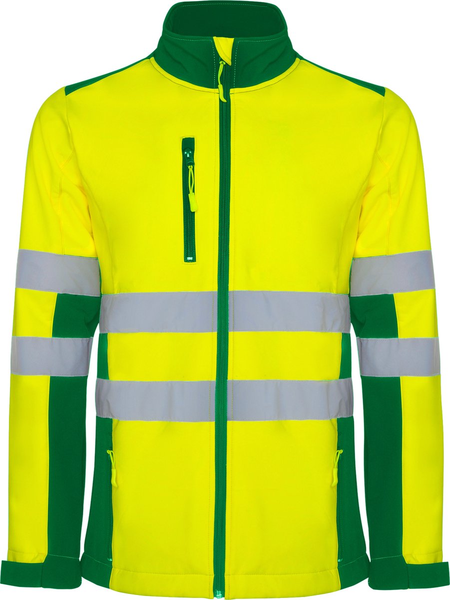 Roly Antares Soft Shell Jacket RY9303 Garden 52/Fluor 221 Groen