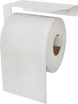 Toiletrolhouder Witte toiletrolhouder met plank, wandmontage