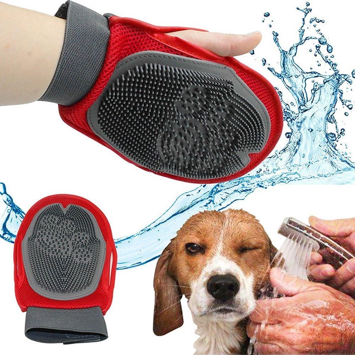 massagehandschoen voor huisdieren, honden en katten, massagehandschoenen, ontharing en stimulator