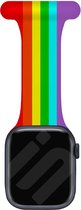Siliconen Smartwatch bandje - Geschikt voor Apple Watch verpleegkundige band - regenboog - Strap-it Horlogeband / Polsband / Armband - Maat: 38 - 40 - 41mm