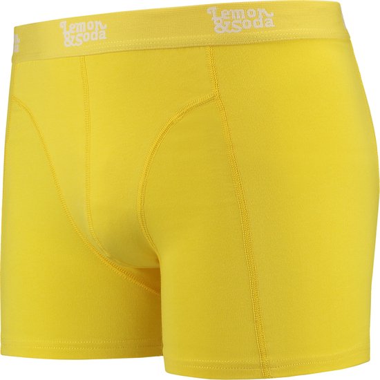 Lemon & Soda heren boxershort in de maat XXL in de kleur geel.