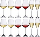 Villeroy & Boch Set de Verres à vin La Divina - ( Verres à vin rouge + Verres à vin blanc + Flûtes à champagne) - 12 pièces