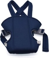 Babydrager, buikdrager, ademende rugdrager, kinderdrager voor 3,5 - 15 kg, zuigelingen, peuters, draagriem, marineblauw, verstelbaar, draagdoek voor pasgeborenen