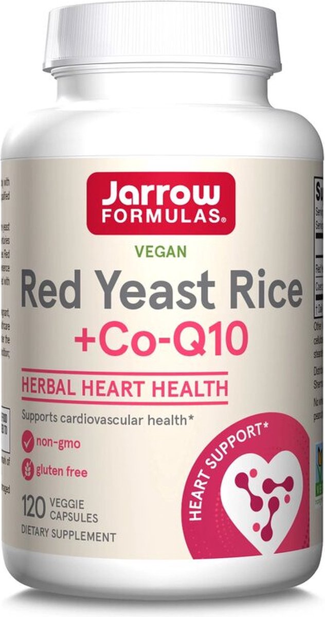 Goedkoopste Red Yeast Rice Q10 120 capsules - rode gefermenteerde rijst & ubiquinon | Jarrow Formulas