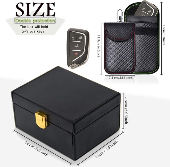 Mini Borsa Faraday RFID – Custodia Blocca Segnale Per Chiavi Auto Keyless, Portachiavi - Foto 3