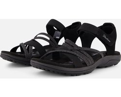 Skechers Reggae Slim - Meadow Grazer - Dames Sandalen - Zwart