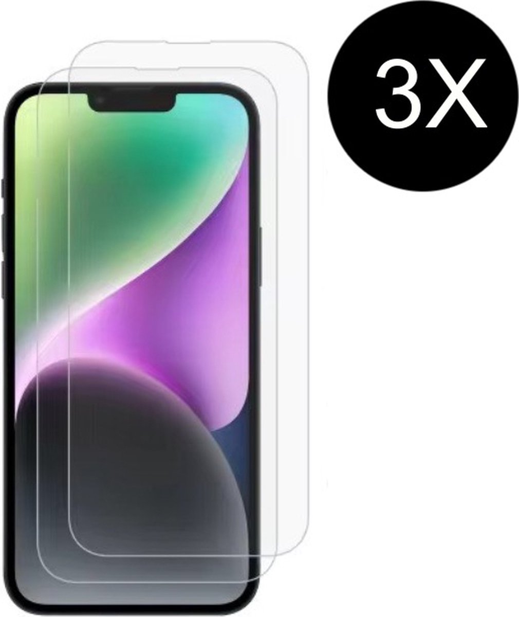 TG Techgrip - 3 Stuks Screenprotector Geschikt voor iPhone 13 Pro Max - 2.5 D 9H HD Diamond Glas Screen protector Tempered Glass Beschermglas geschikt voor iPhone 13 ProMax