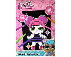 L.O.L. Surprise! velvet kleurplaten - Met 5 mini stiften - LOL SURPRISE - knutselen - kleuren