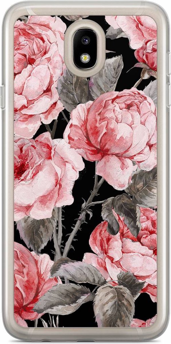 Casimoda® hoesje - Geschikt voor Samsung J3 2017 - Moody Florals - Backcover - - Multi