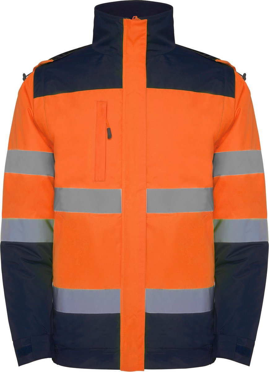 Roly Epsylon Parka RY9304 - Navy Blue 55/Fluor Orange 223 - S