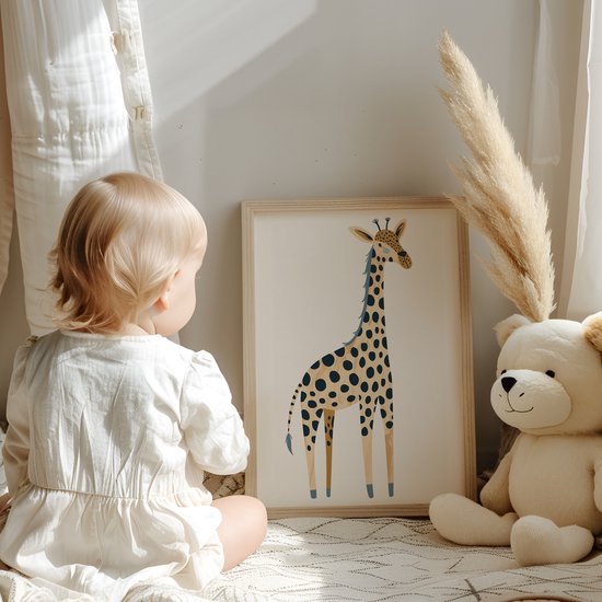 Affiche chambre d'enfant girafe - Décoration Chambre de bébé - 30x40 cm - 1 pièce
