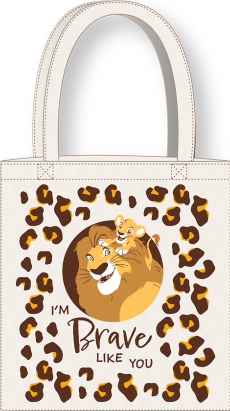 Lion King - katoenen tote bag - schoudertas - 40cm x 37cm