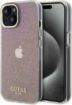 Guess Faceted Mirror Disco Back Case - Geschikt voor Apple iPhone 15 (6.1") - Roze