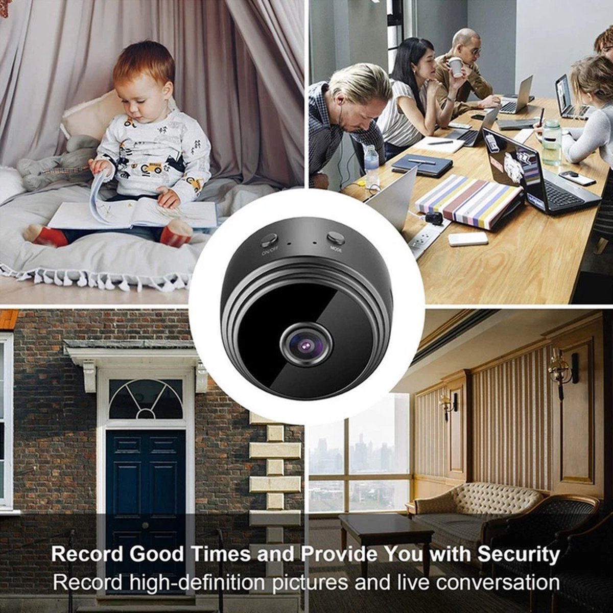 Mini Spy Camera 4K,3 modi: WiFi/Hotspot/Geen WiFi, Bextgoo Draadloze