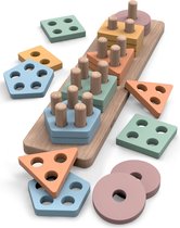 BOTC Shape Sorter - Speelgoed - Vormenstoof - Vormen en kleuren puzzel - Houten puzzels