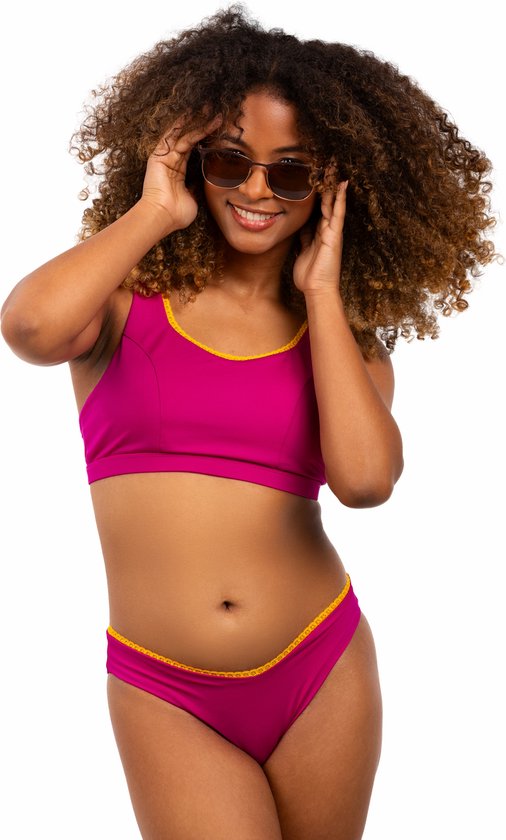 Prothese vriendelijke Bikini - Candy Chic Bikini Top - Geel/Roze - S