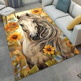 Vloerkleed paard - antislip - tapijt - keukenkleed - salontafel kleed - woonkamer - slaapkamer- 120 x 80 cm