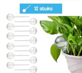 DIVERZA Waterdruppelaar voor planten 12 stuks – Transparant – Kamerplanten – Buitenplanten - Waterbol – Automatisch Watergeefsysteem – Druppelsysteem – 250 ML