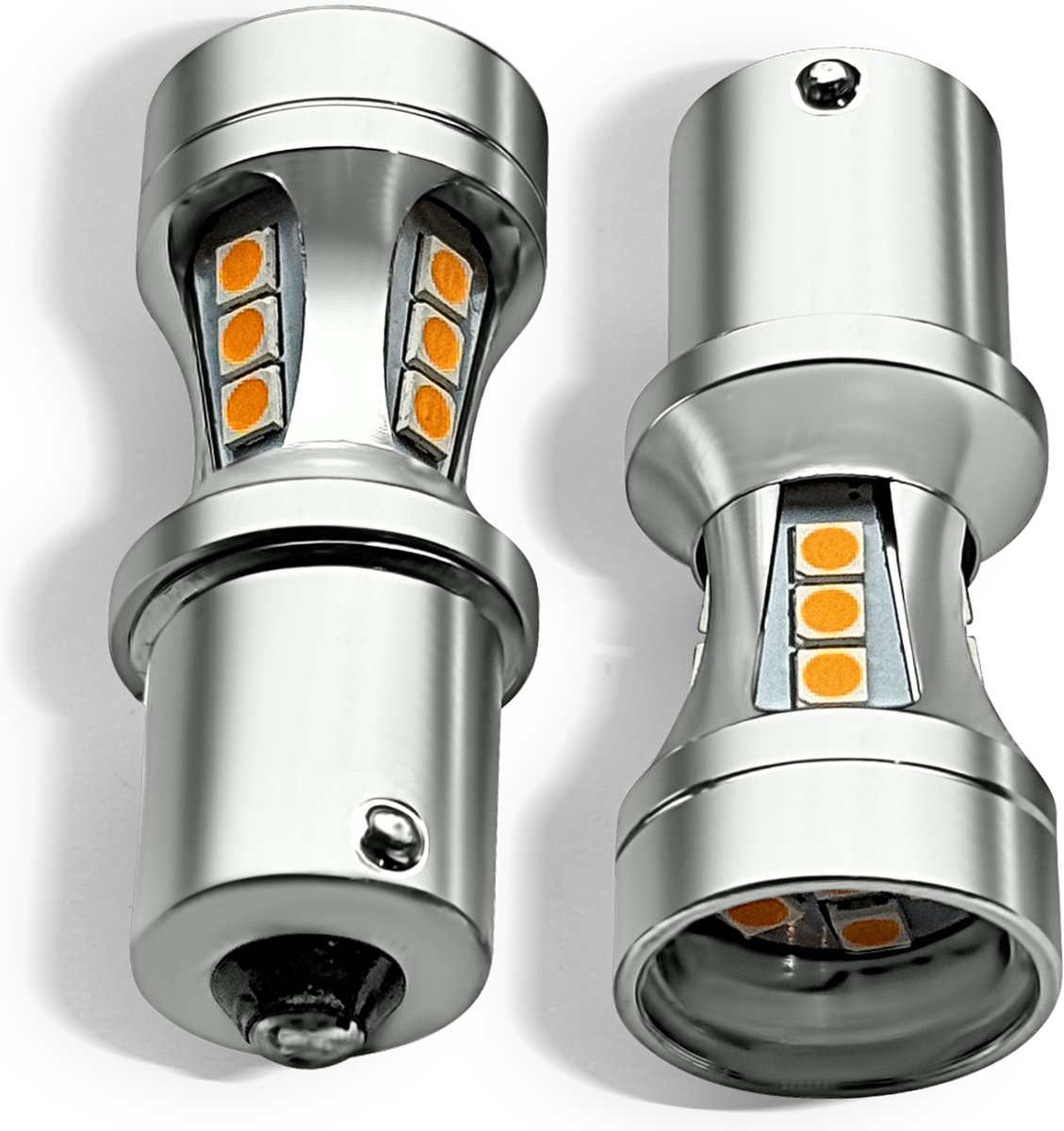 XEOD Pro Line Lampen set – P21W 1156 LED – 6000K Oranje canbus – 2 stuks