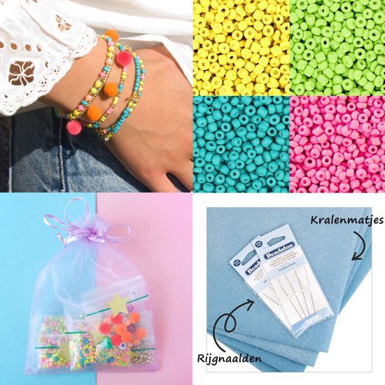 Armbandjes maken meisjes - Kinderfeestje - 6 kids - Kralen & Bedels