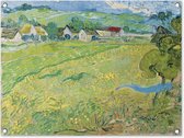 Tuinschilderij Les Vessenots in Auvers - Vincent van Gogh - 80x60 cm - Tuinposter - Tuindoek - Buitenposter