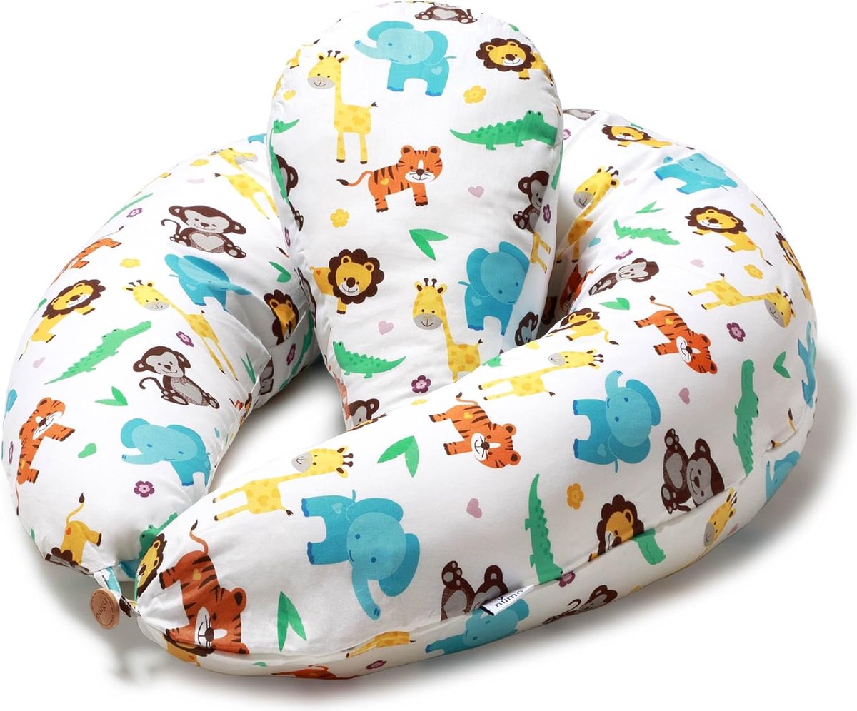 Image of 2-in-1 XXL zwangerschapskussen en voedingskussen met comfortkussen, zijslaapkussen met hoes van 100% katoen, wasbaar comfortkussen volwassenen (200 cm x 70 cm)