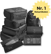 Koffer organizer set 9 - Packing cube - Koffer organizer - Packing cubes backpack - Bagage organizers - Kleding organizer - zwart