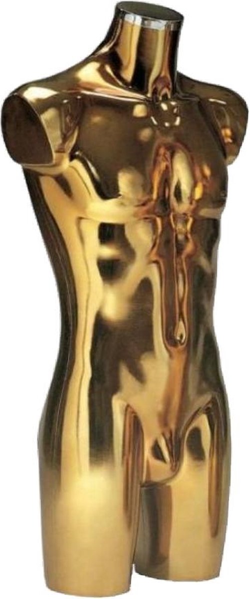 Gruppo Corso Paspop Heren Torso Goud - Chromen Dop - Mannequin