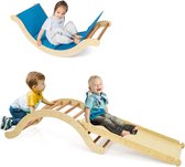 Klimboog Hout - Pikler Driehoek - Klimrek - Speeltoestel Buiten - Rekstok - Kinderspeelgoed 2 Jaar en Ouder - Licht Bruin
