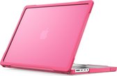 Mobigear Laptophoes geschikt voor Apple MacBook Pro 14 Inch (2021-2024) Hoes Hardshell Laptopcover MacBook Case | Mobigear Shockproof Pro - Roze - Model A2442 / A2779 / A2918 / A2992