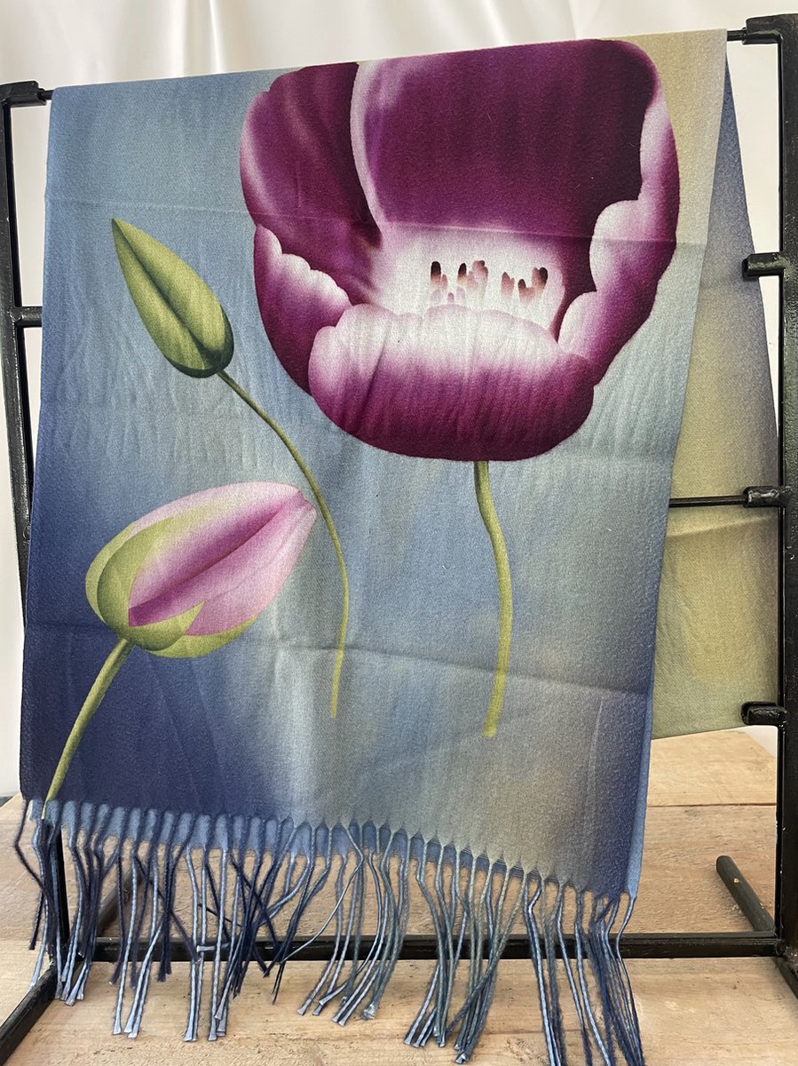 Irene Tulip scarfs tulp sjaal oranje lila groen blauw