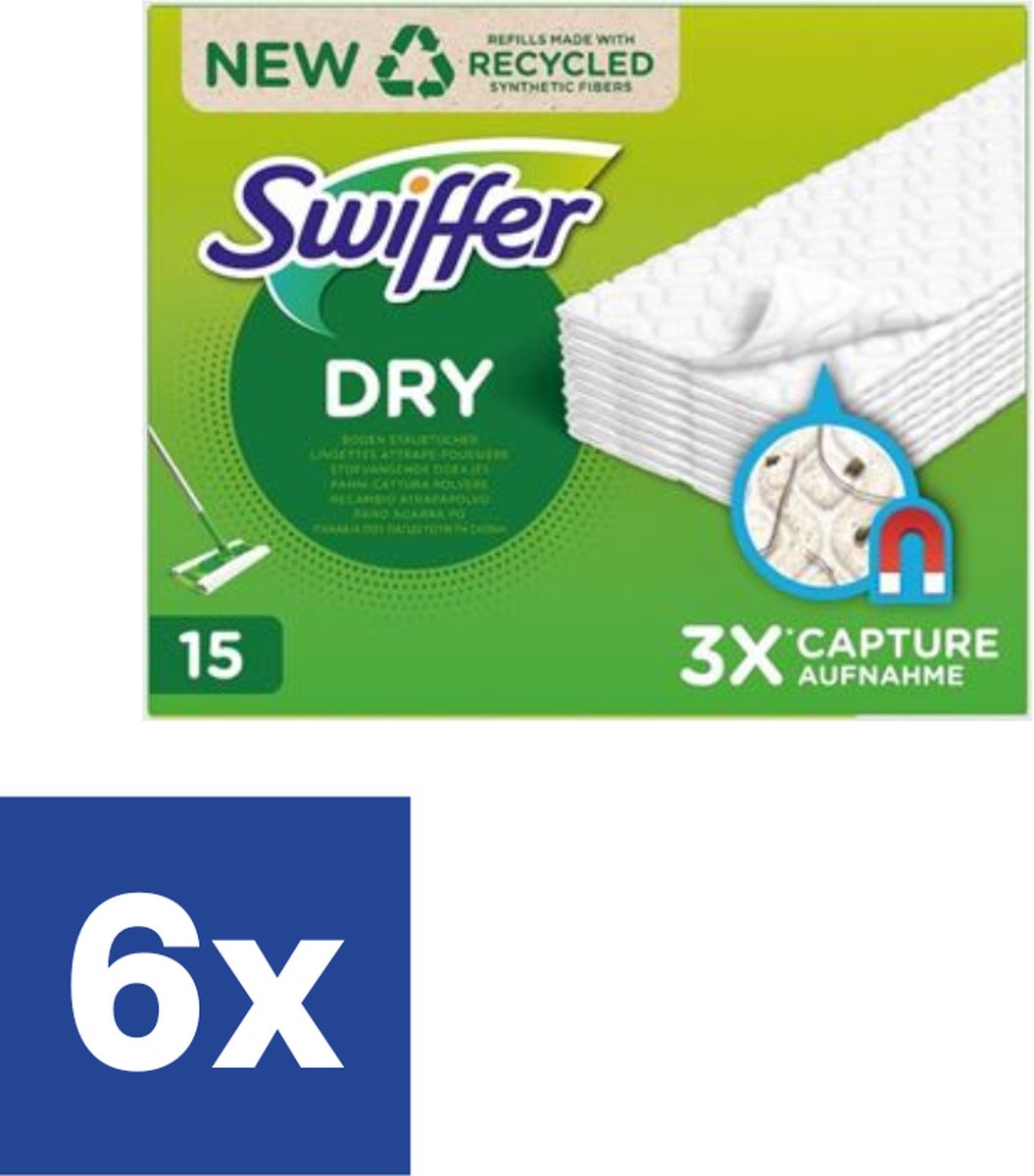 Swiffer Dry Stofdoekjes Navulling - 6 x 15 doekjes