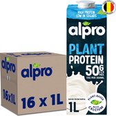 Alpro Sojadrink Proteïne Natuurlijke Smaak - Verwen jezelf met een Proteïne Boost! - Voordeelverpakking 16 x 1L