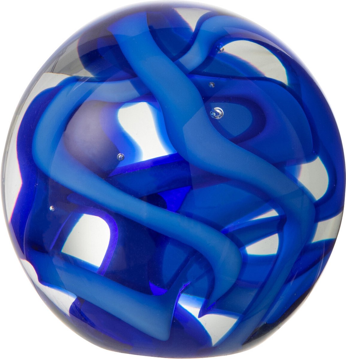 J-Line presse-papier Slinger - glas - blauw - small