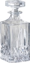 J-Line Geslepen karaf - decanteerkaraf + stop - glas - transparant - woonaccessoires