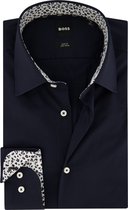 Hugo Boss overhemd mouwlengte 7 donkerblauw